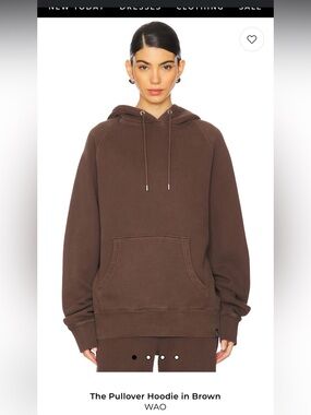 WAO The Pullover Hoodie - Brown  - Small Oversized